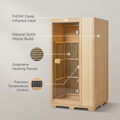 Far Infrared Wooden Sauna Room Home Sauna Spa for 1 Person1140W