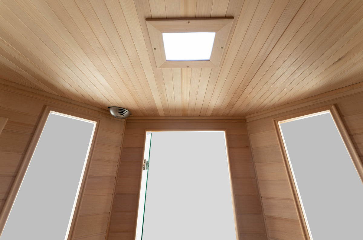 Blisspod Vienna Corner Far Infrared Sauna | 4-5 Person | Canadian Hemlock | Low EMF | 2250W