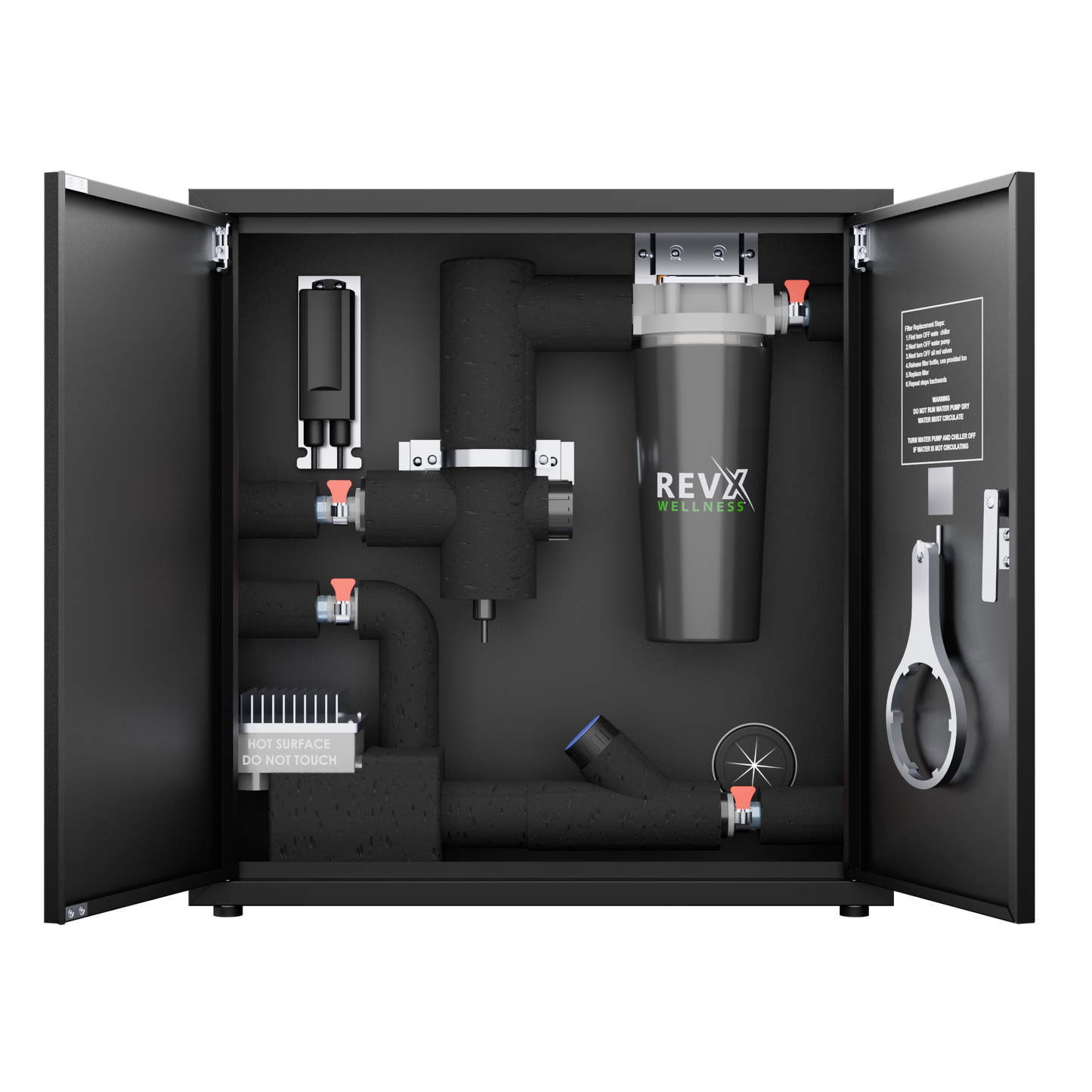 RevX X-FLOW Cold Plunge Filtration System | 200W Pump | 18W UV | 20-Micron Filter