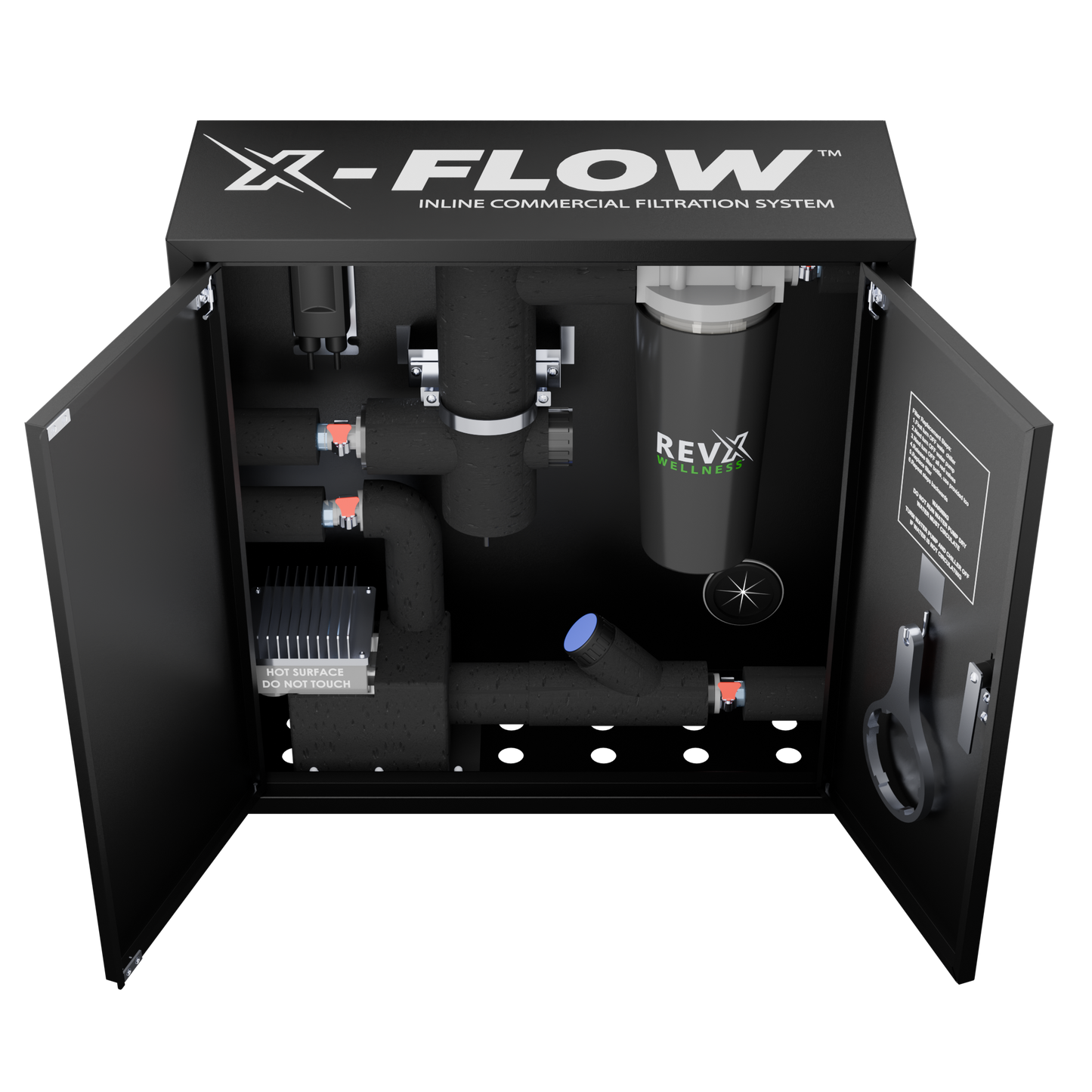 RevX X-FLOW Cold Plunge Filtration System | 200W Pump | 18W UV | 20-Micron Filter
