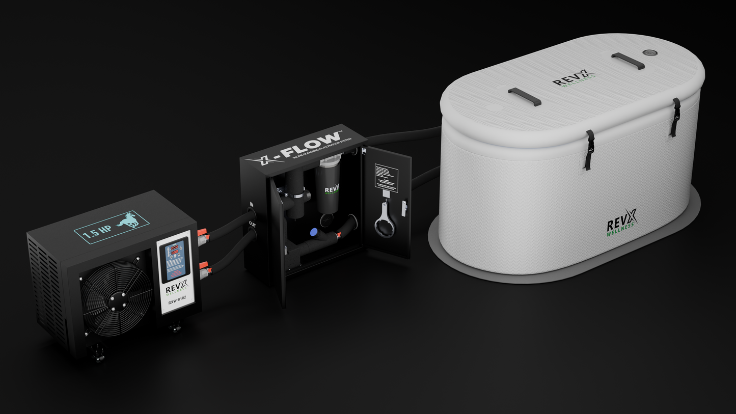 RevX X-FLOW Cold Plunge Filtration System | 200W Pump | 18W UV | 20-Micron Filter