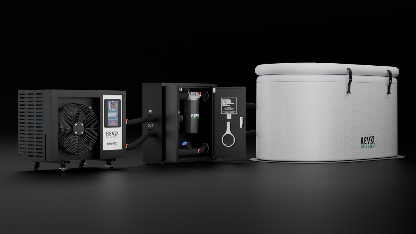 RevX X-FLOW Cold Plunge Filtration System | 200W Pump | 18W UV | 20-Micron Filter