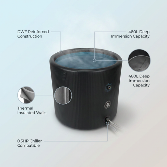 Pro Elite Recovery 90Cm Ice Pod Ice Bath Therapy Inflatable DWF Cold Plunge Tub for 03Hp Water Chiller for Athletes — Lifestyle