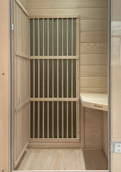 Blisspod Vienna Far Infrared Sauna | 1 Person | Canadian Hemlock | Low EMF | 1140W