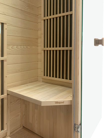 Blisspod Vienna Far Infrared Sauna | 1 Person | Canadian Hemlock | Low EMF | 1140W