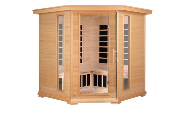 Blisspod Vienna Corner Far Infrared Sauna | 4-5 Person | Canadian Hemlock | Low EMF | 2250W