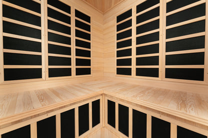 Blisspod Vienna Corner Far Infrared Sauna | 4-5 Person | Canadian Hemlock | Low EMF | 2250W