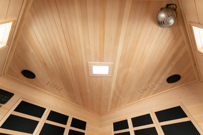 Blisspod Vienna Corner Far Infrared Sauna | 4-5 Person | Canadian Hemlock | Low EMF | 2250W