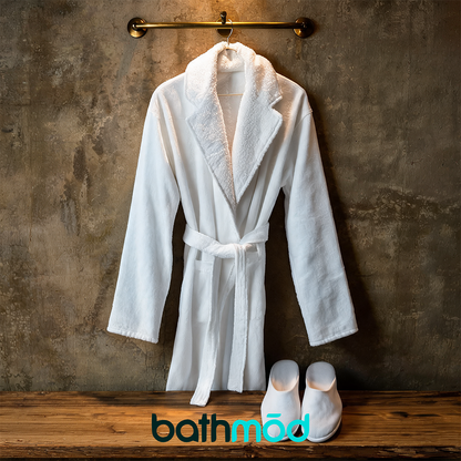 Luxury Organic Cotton Bathrobe & Slipper Set
