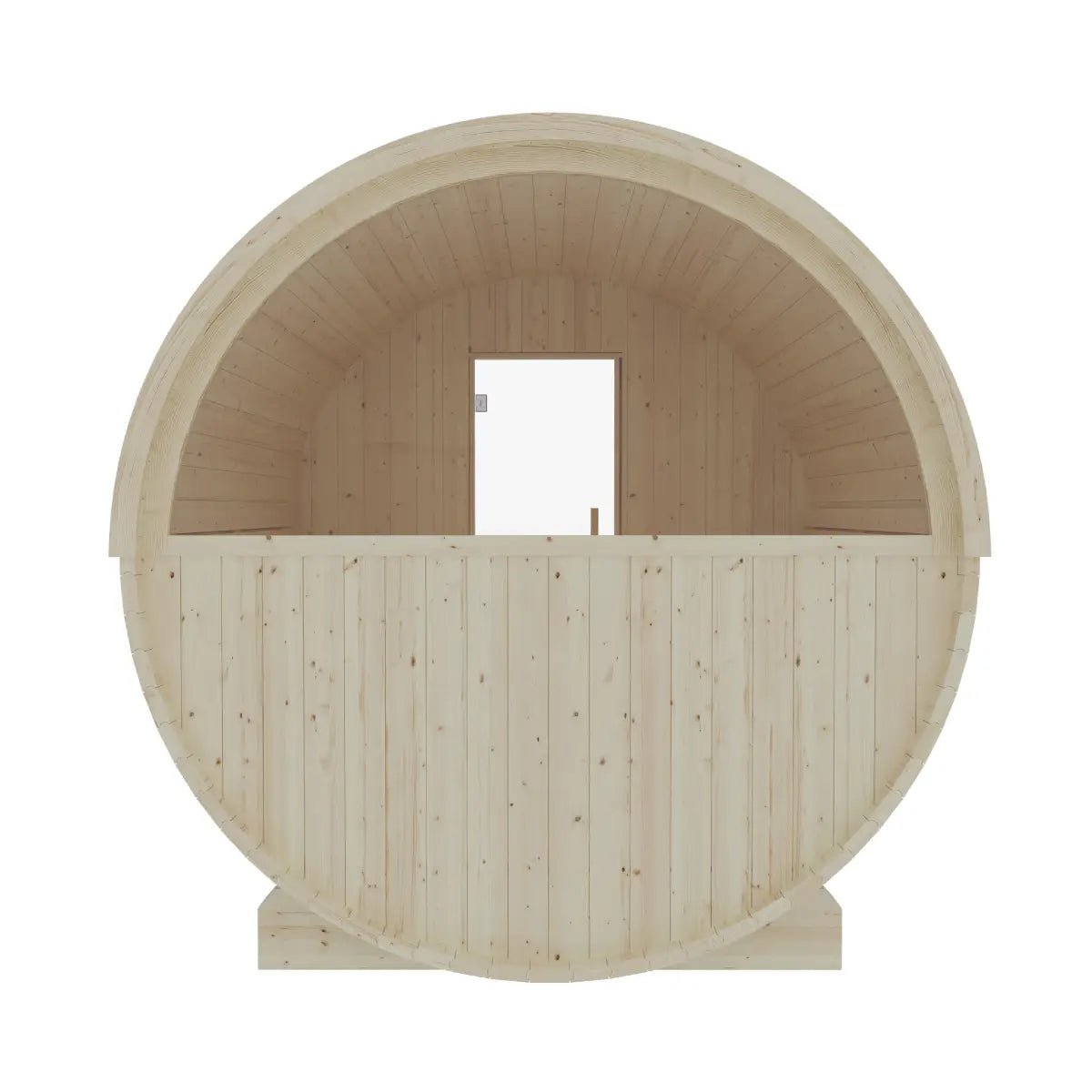 Finnish Sauna Builders Turku | 6-Person Outdoor Barrel Sauna with Terrace | 8KW WiFi Heater
