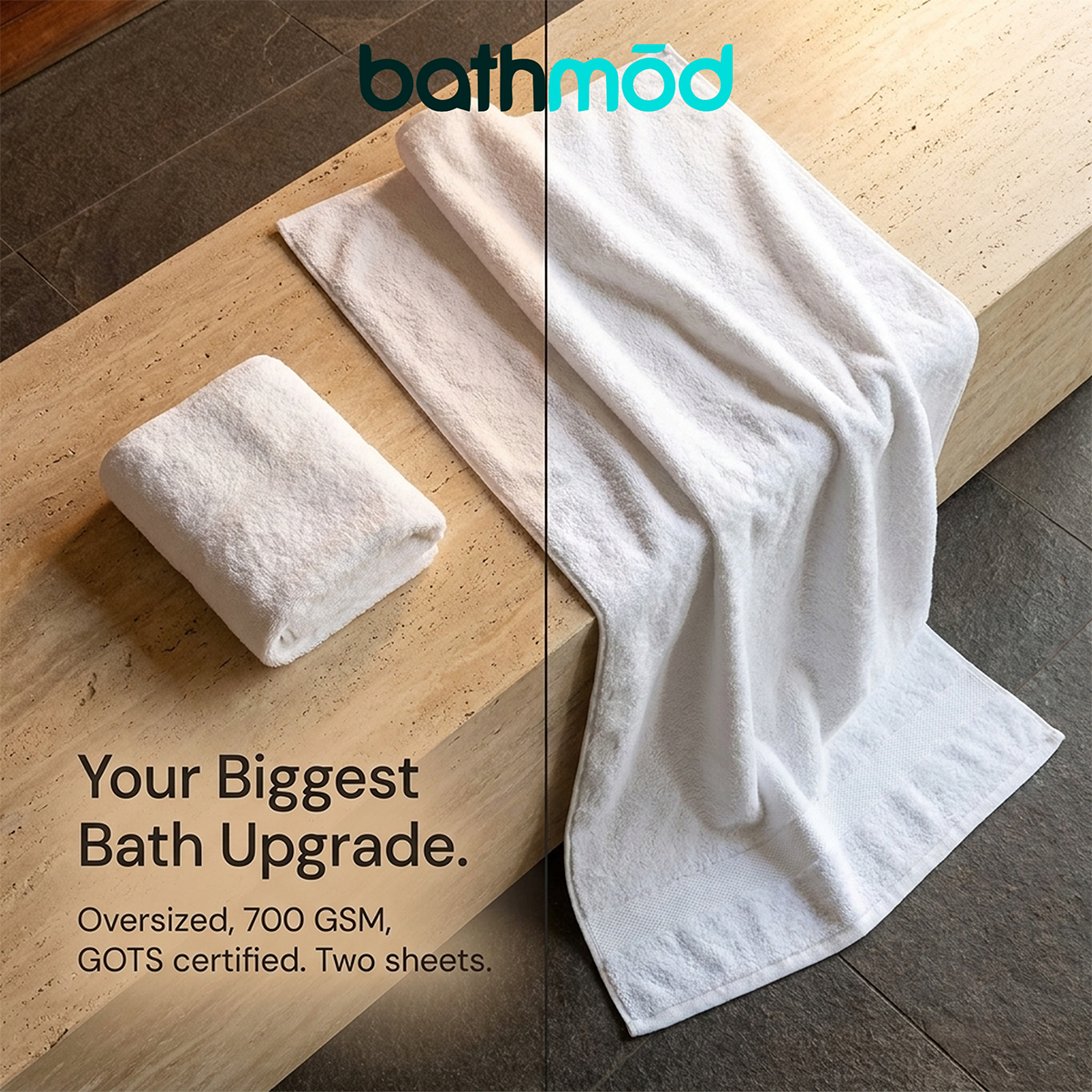 Luxury Organic Cotton Bath Sheets | Two Pack