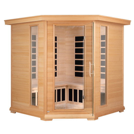 Blisspod Vienna Corner Far Infrared Sauna | 4-5 Person | Canadian Hemlock | Low EMF | 2250W