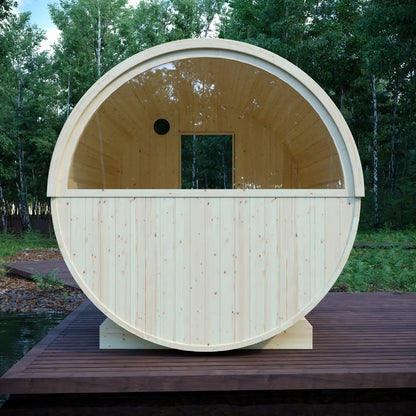 Finnish Sauna Builders Vassa | 6-Person Outdoor Barrel Sauna | 8KW WiFi Heater