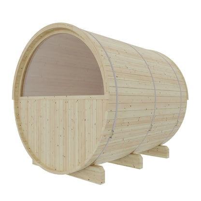 Finnish Sauna Builders Vassa | 6-Person Outdoor Barrel Sauna | 8KW WiFi Heater