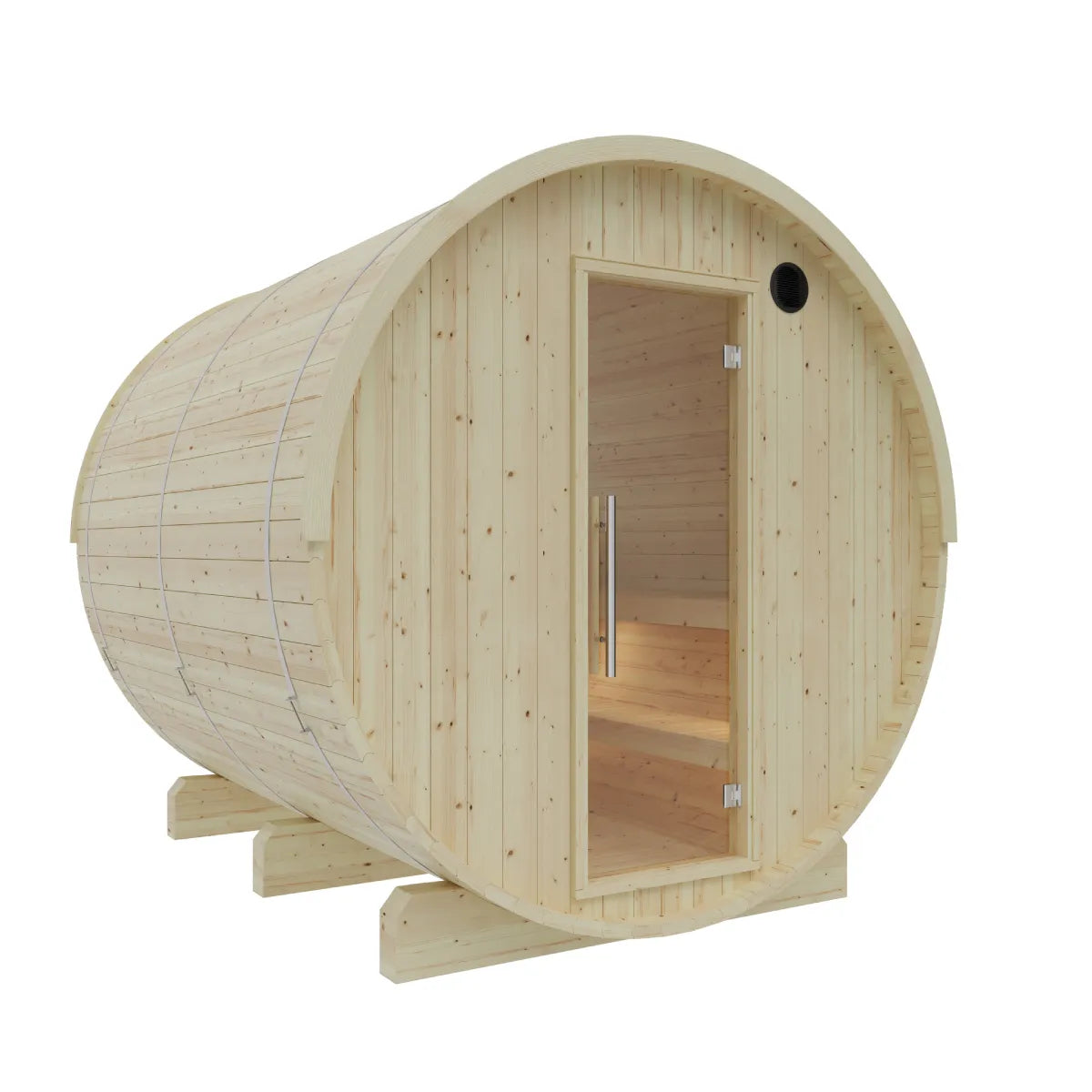 Finnish Sauna Builders Vassa | 6-Person Outdoor Barrel Sauna | 8KW WiFi Heater