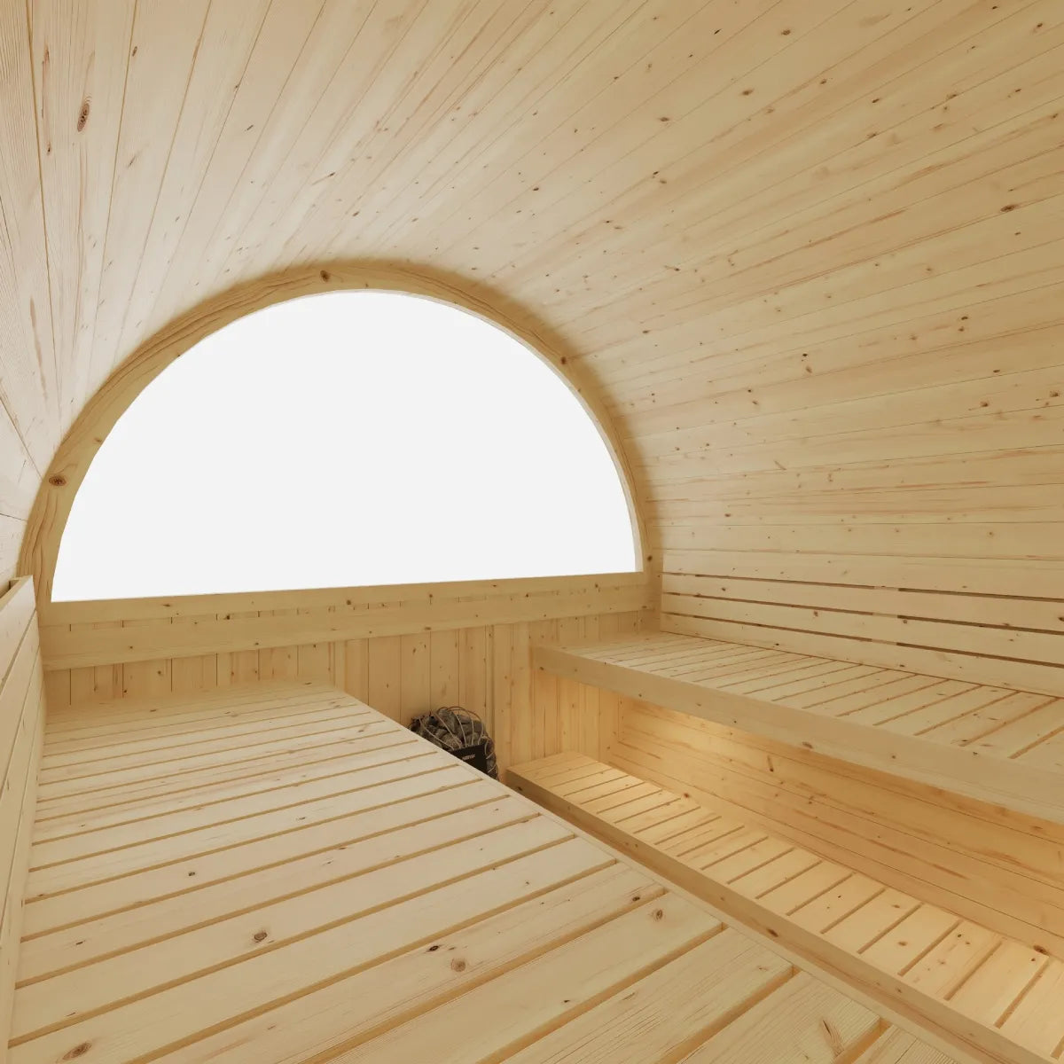 Finnish Sauna Builders Vassa | 6-Person Outdoor Barrel Sauna | 8KW WiFi Heater