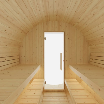 Finnish Sauna Builders Vassa | 6-Person Outdoor Barrel Sauna | 8KW WiFi Heater