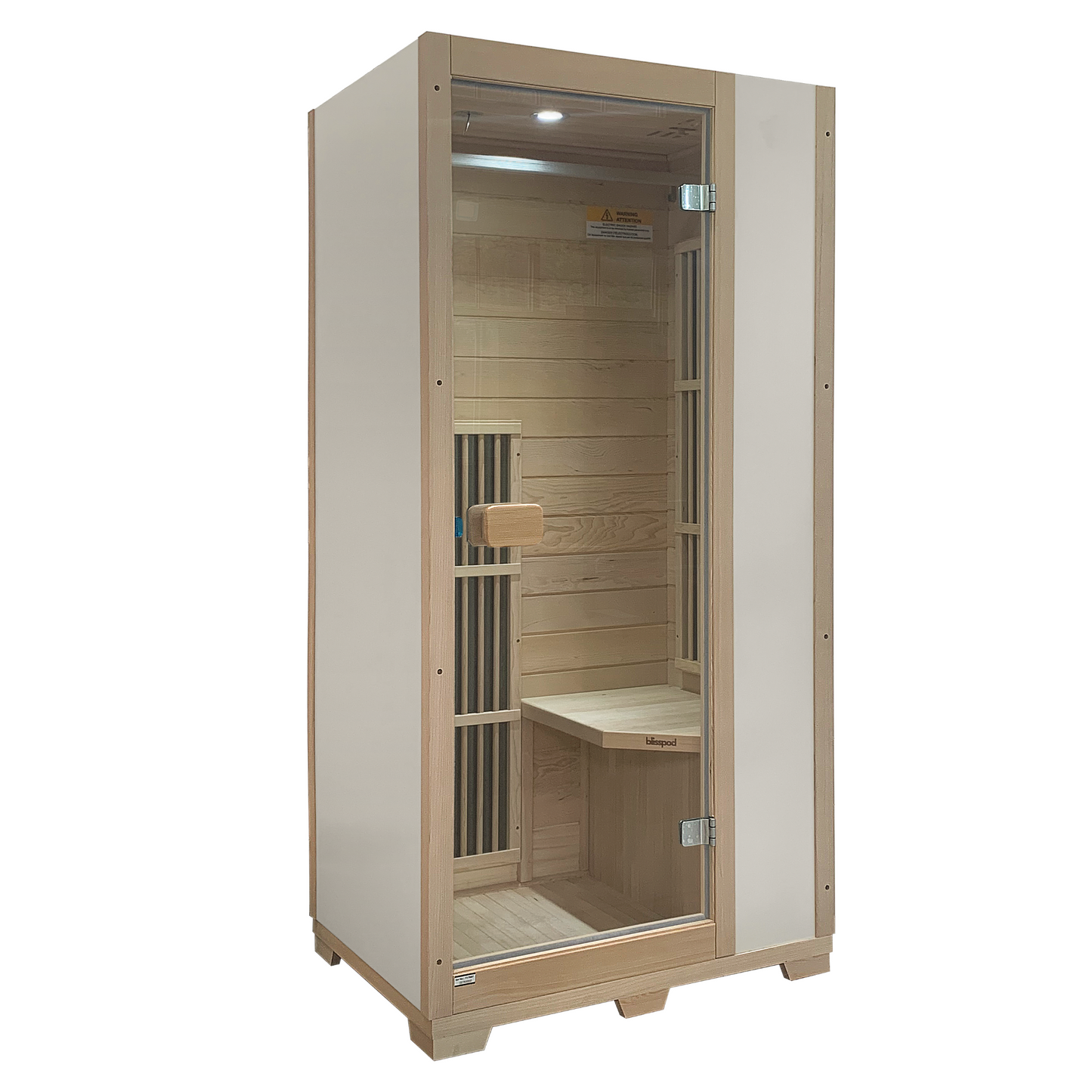 Blisspod Vienna Far Infrared Sauna | 1 Person | Canadian Hemlock | Low EMF | 1140W