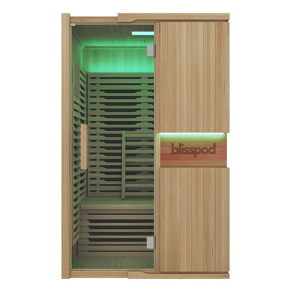 Blisspod Milano Full Spectrum Infrared Sauna | 2 Person | Canadian Hemlock | Ultra-Low EMF | 2000W