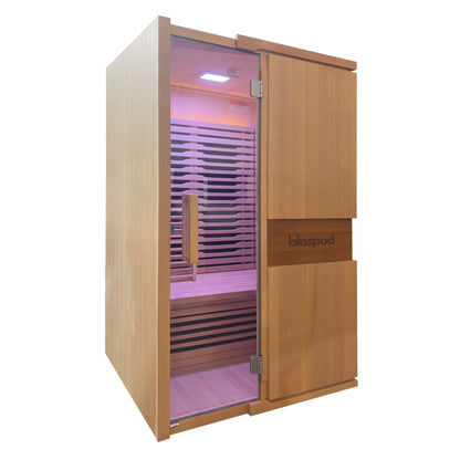 Blisspod Milano Full Spectrum Infrared Sauna | 2 Person | Canadian Hemlock | Ultra-Low EMF | 2000W