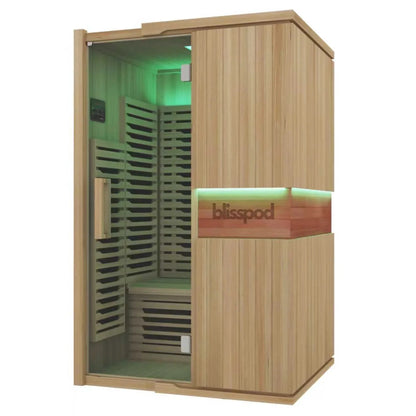 Blisspod Milano Full Spectrum Infrared Sauna | 2 Person | Canadian Hemlock | Ultra-Low EMF | 2000W