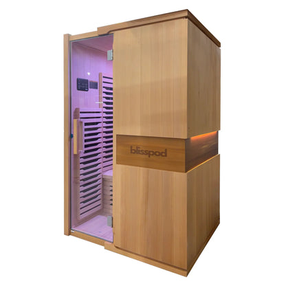 Blisspod Milano Full Spectrum Infrared Sauna | 2 Person | Canadian Hemlock | Ultra-Low EMF | 2000W