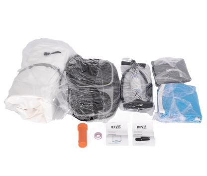RevX Inflatable Barrel with Inflatable Steps | Portable Cold Plunge Barrel Tub | Fits Up to 6'3"