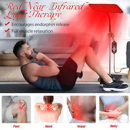 660Nm 850Nm near Infrared Light Panel Red Light Lamp with Timer Face and Body Home Use Relief Pain Device with Adjustable Stand