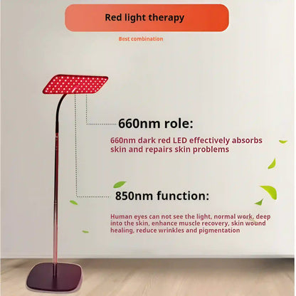 660Nm 850Nm near Infrared Light Panel Red Light Lamp with Timer Face and Body Home Use Relief Pain Device with Adjustable Stand