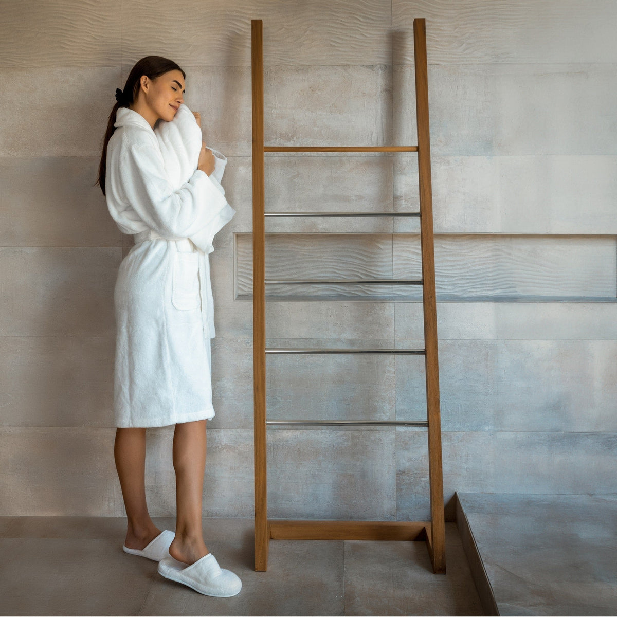 Luxury Organic Cotton Bathrobe & Slipper Set
