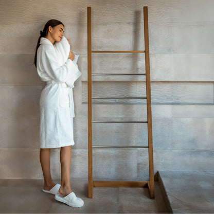 Luxury Organic Cotton Bathrobe & Slipper Set