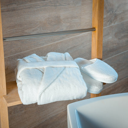 Luxury Organic Cotton Bathrobe & Slipper Set