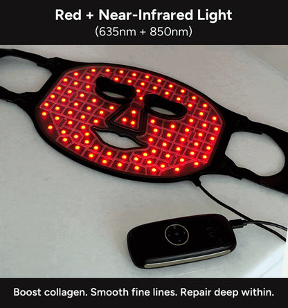 Renew Red Light The Mask | LED Light Therapy Mask | 4 Wavelengths | Food-Grade Silicone