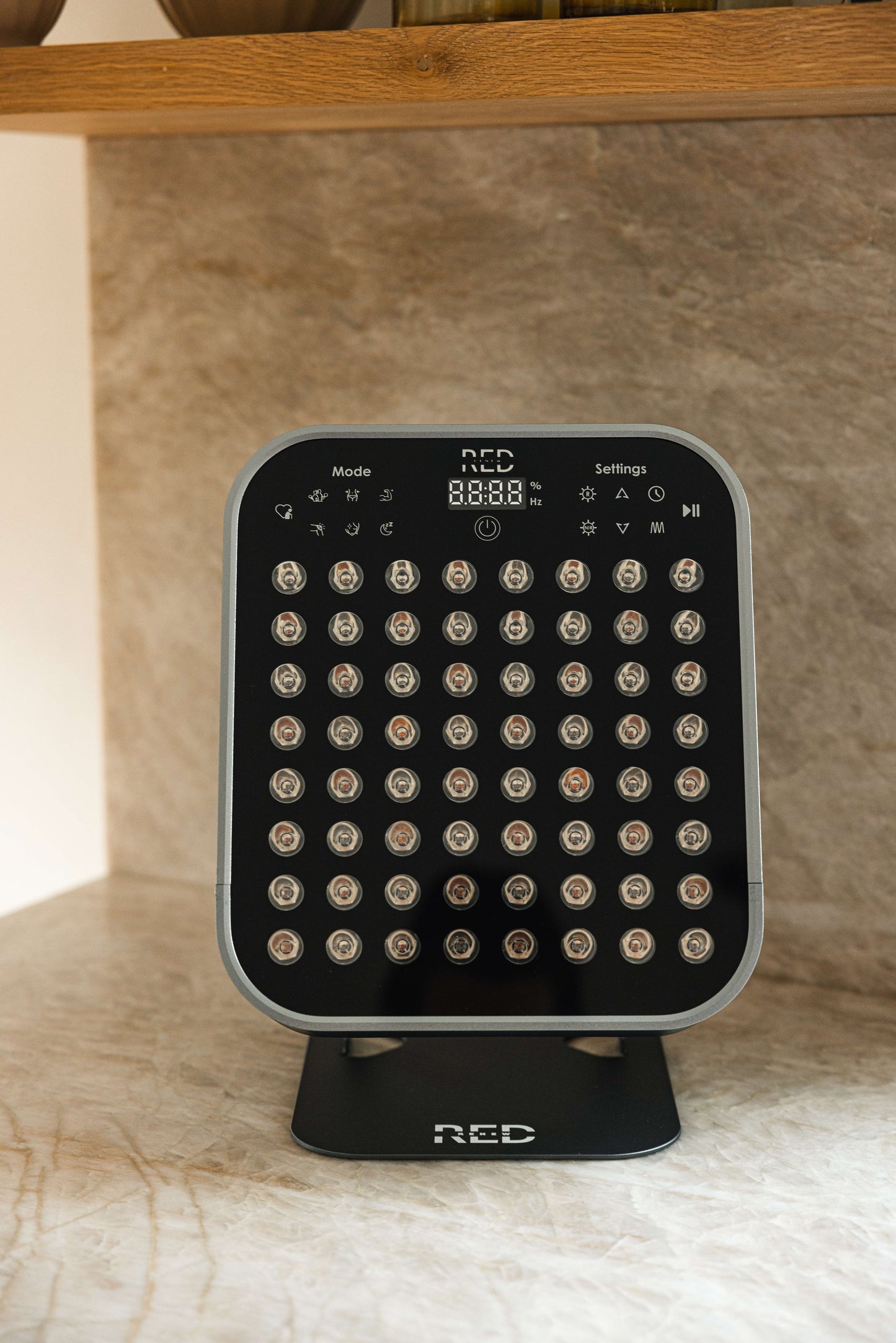 Renew Red Light Small Panel | 6-Wavelength Tabletop LED Therapy Panel | 64 LEDs | 320W