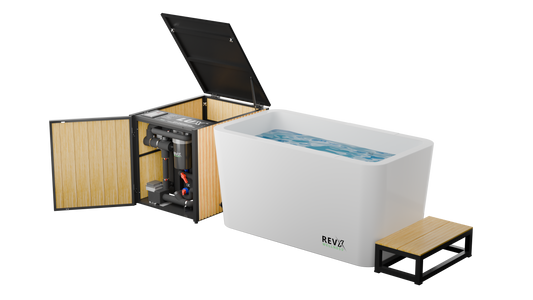 RevX Acrylic X Tub Cold Plunge + LUX 1.5HP Chiller & Filtration System | 34°F–104°F